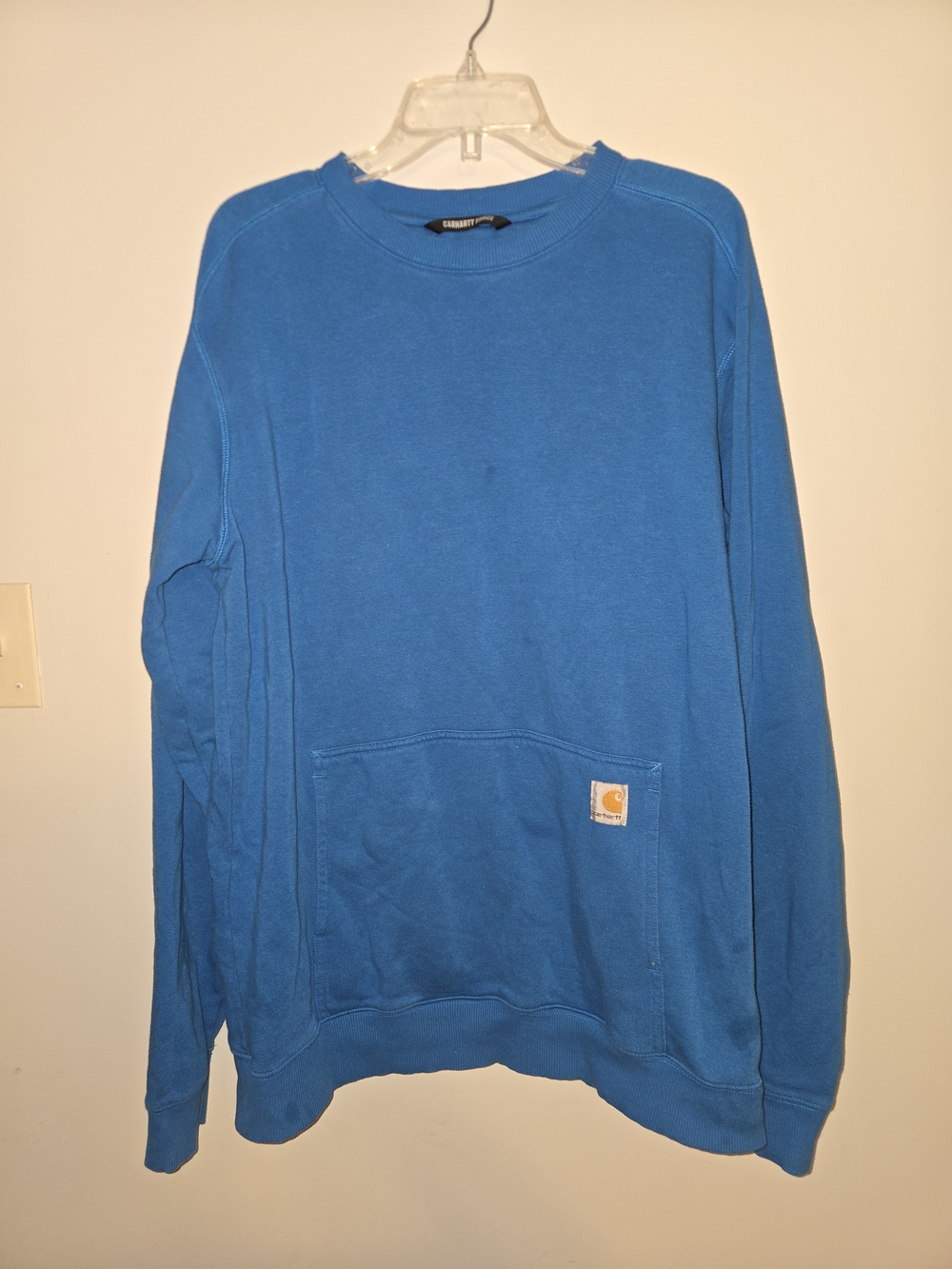 Carhartt Men's Crewneck Work Force Lightweight Sweatshirt in Bright Blue